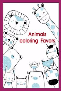 Animals coloring Favors