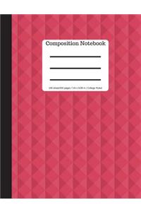 Composition Notebook - College Ruled 100 Sheets/ 200 Pages 9.69 X 7.44: Red Soft Cover - Plain Journal - Blank Writing Notebook - Lined Page Book - Abstract Design (Composition Notebook Journal)