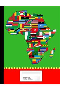 Africa Graph Paper Composition Book: 5x5 Graph Ruled Notebook, 200 sheets, 100 pages