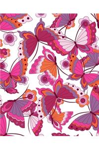 Butterfly Flower Pattern Notebook