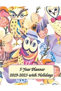 5 Year Planner 2019-2023 With Holidays
