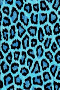 Leopard Print Blue Notebook Journal 150 Page College Ruled Pages 8.5 X 11