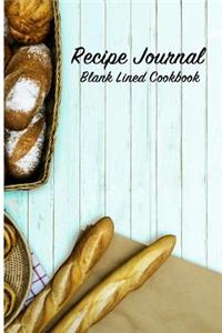 Recipe Journal Blank Lined Cookbook
