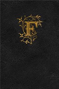 Old English Monogram Journal - Letter F