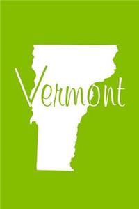 Vermont - Lime Green Lined Notebook with Margins