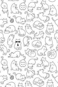Bullet Journal Notebook for Cat Lovers Fun Cat Pattern 12