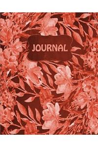 Chalkboard Watercolor Flowers Bullet Dot Grid Journal (Orange)