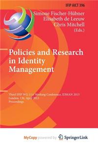 Policies and Research in Identity Management