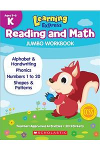 Learning Express Reading and Math Jumbo Workbook Kindergarten