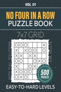 No Four In A Row Puzzle Book For Adults