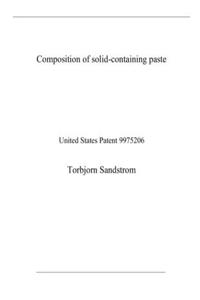 Composition of solid-containing paste