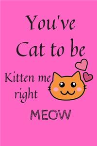 You've Cat To Be Kitten Me Right Meow