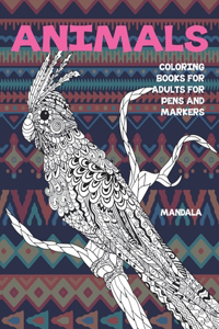 Mandala Coloring Books for Adults for Pens and Markers - Animals