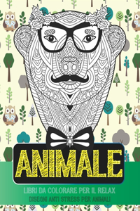 Libri da colorare per il relax - Disegni Anti stress per animali - Animale