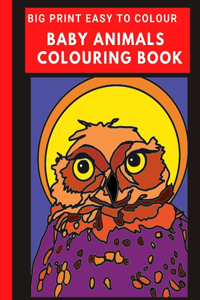 Big Print Baby Animals Colouring Book