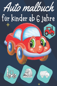 Auto malbuch- für kinder ab 6 jahre
