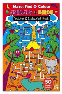 Maze, Find & Colour Animals & Birds