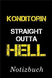 Konditorin Straight Outta Hell Notizbuch