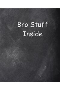 Bro Stuff Inside School Composition Book Chalkboard Style