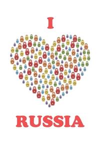 I Love Russia Blank Lined Notebook Journal
