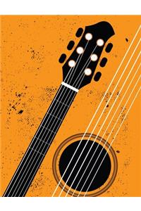 Grunge Orange Guitar Tabulature Book