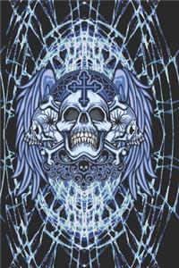 Skull Notebook with blue skulls