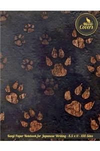 Meow Covers Kanji Paper Notebook for Japanese Writing - 8.5 X 11 - 100 Sites