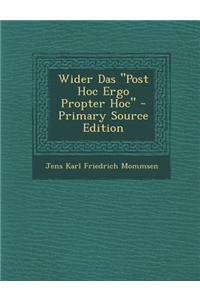 Wider Das Post Hoc Ergo Propter Hoc