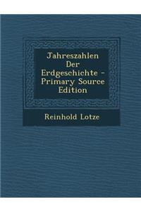 Jahreszahlen Der Erdgeschichte