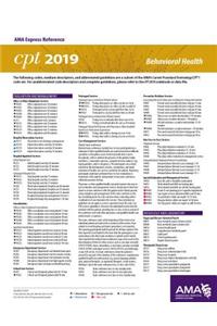 Erc-CPT 2019 Behavioral Health