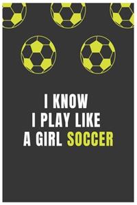 I Know I Play Like A Girl Soccer