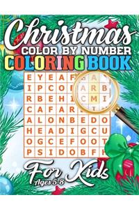 Christmas Color By Number Coloring Book for Kids Ages 5-8