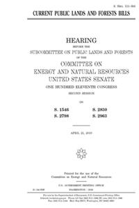 Current public lands and forests bills