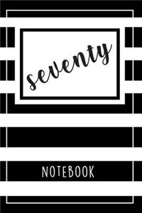 Black And White Striped Notebook