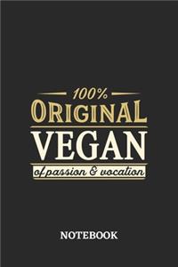 Original Vegan Notebook of Passion and Vocation