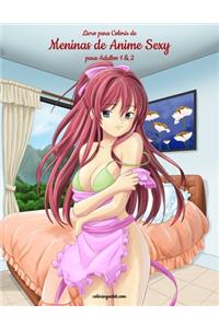 Livro para Colorir de Meninas de Anime Sexy para Adultos 1 & 2