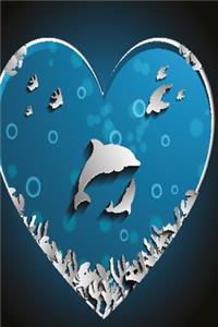 Notizbuch Delfin Herz