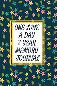 One Line a Day Three Year Memory Journal