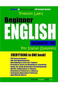 Preston Lee's Beginner English Lesson 41 - 60 For Italian Speakers