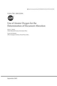 Use of Atomic Oxygen for the Determination of Document Alteration