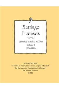 Lawrence County Missouri Marriages 1886-1890