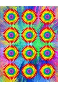Multi Color Tie Dye Graphic Design Notebook Journal 150 Page College Ruled Pages 8.5 X 11