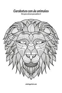 Garabatos zen de animales libro para colorear para adultos 2