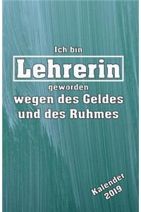 Ich Bin Lehrerin Geworden Kalender 2019