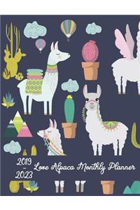 2019-2023 Love Alpaca Monthly Planner