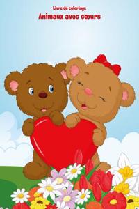 Livre de coloriage Animaux avec coeurs 2