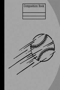 Baseball Composition Notebook - Hexagonal 0.5 Inch (1/2 Inch) - Graph Paper