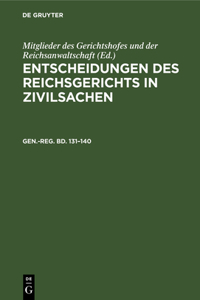 Generalregister Zu Band 131 Bis 140