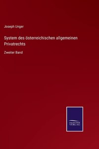 System des österreichischen allgemeinen Privatrechts