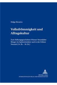 Volksfroemmigkeit Und Alltagskultur